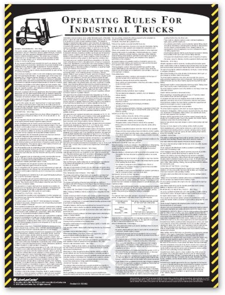 Rental store for POSTER FORKLIFT OSHA RULES SET ENG SPAN in Sunnyvale CA