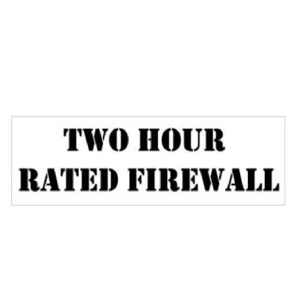 Rental store for SIGN STENCIL  TWO HOUR RATED FIREWALL in Sunnyvale CA