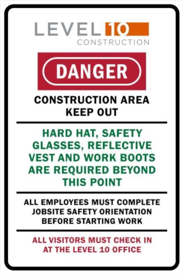 Rent Level 10 Site Signage